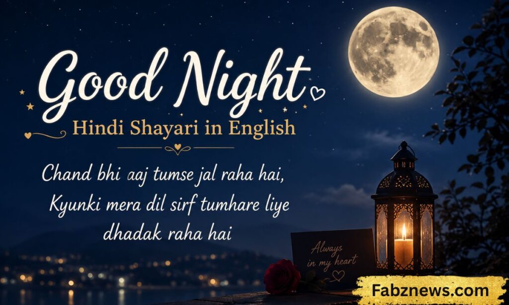 Good Night Hindi Shayari in english