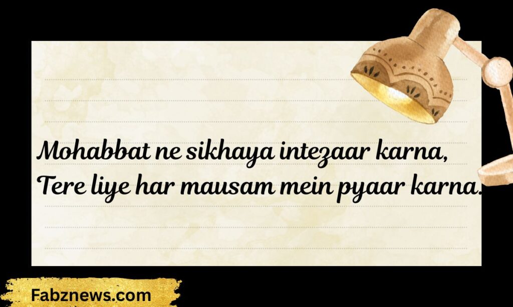 Mohabaat Intezaar Shayari In English