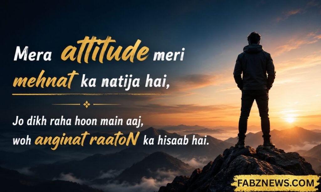 Success Attitude Shayari In English