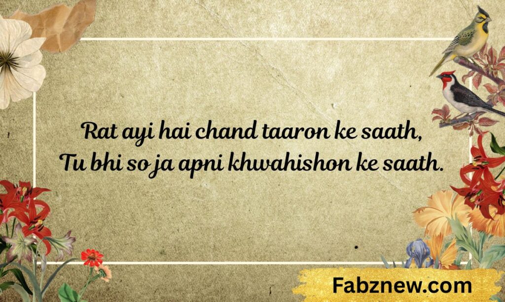 Good Night Shayari In Roman English