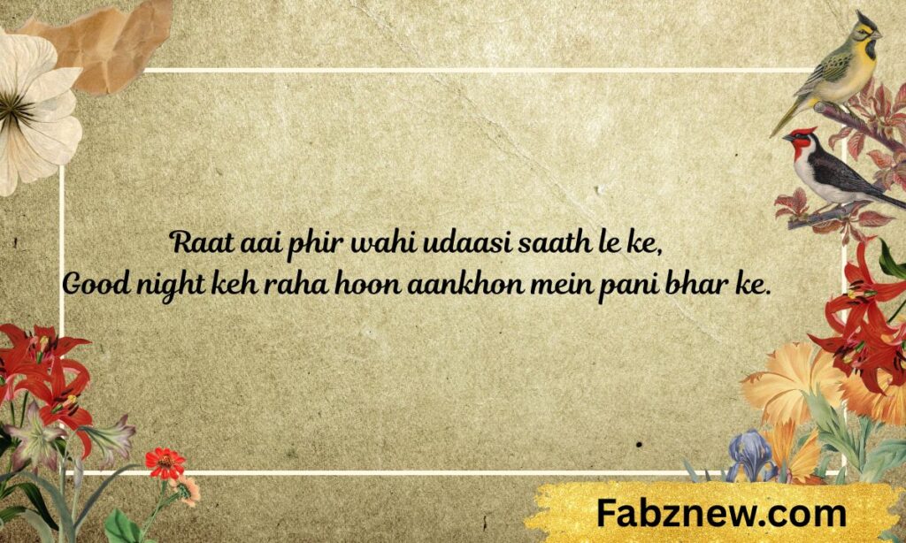 Sad Good Night Shayari In English