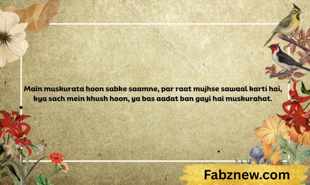 Sad self love shayari in english