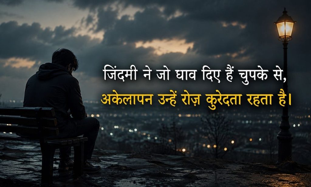 Akelepan Zindagi Dard Bhari Shayari