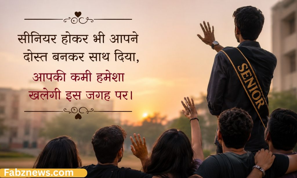 Farewell Shayari for Seniors by Juniors